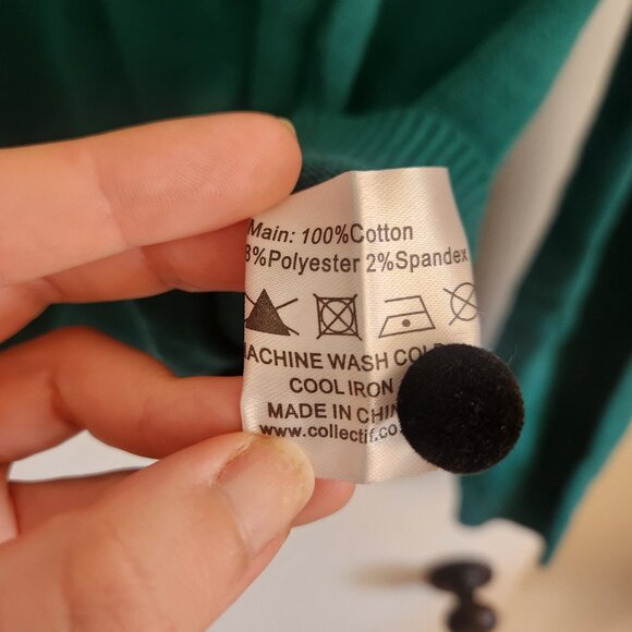 NWT Collectif Millicent Slither Peter Pan Collar Green Plaid Holiday Academia - Picture 12 of 12